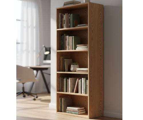 Kệ sách gỗ công nghiệp MDF 80cm màu sồi